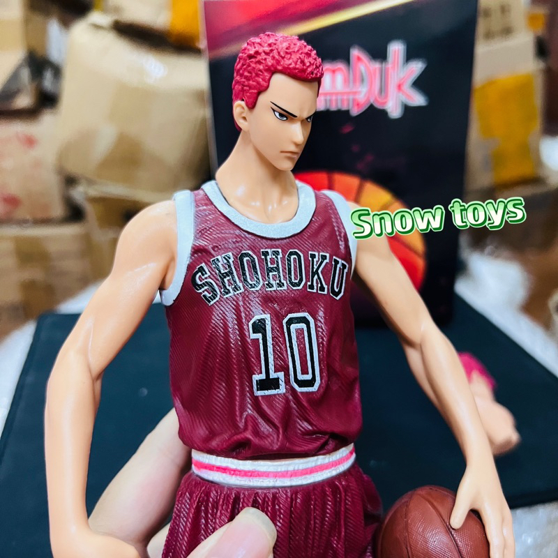 Mô hình Slam Dunk - Mô hình nhân vật Hanamichi Sakuragi có 2 đầu thay thế cực nét cao to cầm chắc tay