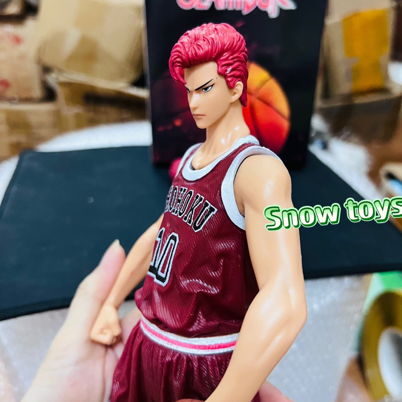Mô hình Slam Dunk - Mô hình nhân vật Hanamichi Sakuragi có 2 đầu thay thế cực nét cao to cầm chắc tay