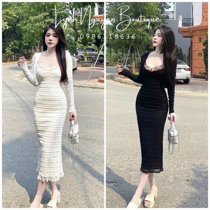 Set váy body kèm khoác