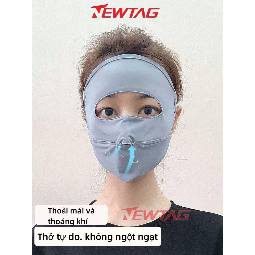 Khẩu trang toàn mặt chống 99% tia UV,Vòng đeo tai co giãn thoáng mát và thấm mồ hôi được nâng cấp để tạo sự thoải mái