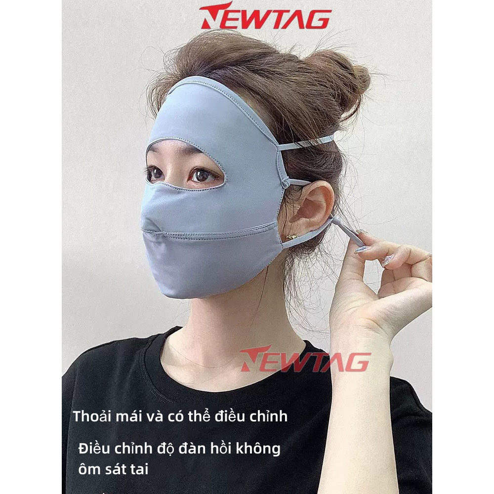 Khẩu trang toàn mặt chống 99% tia UV,Vòng đeo tai co giãn thoáng mát và thấm mồ hôi được nâng cấp để tạo sự thoải mái
