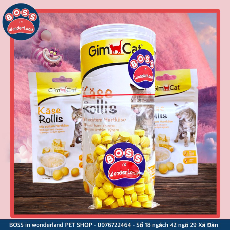 Viên cỏ tiêu búi lông  & viên phomai trứng cho thú cưng Gimcat