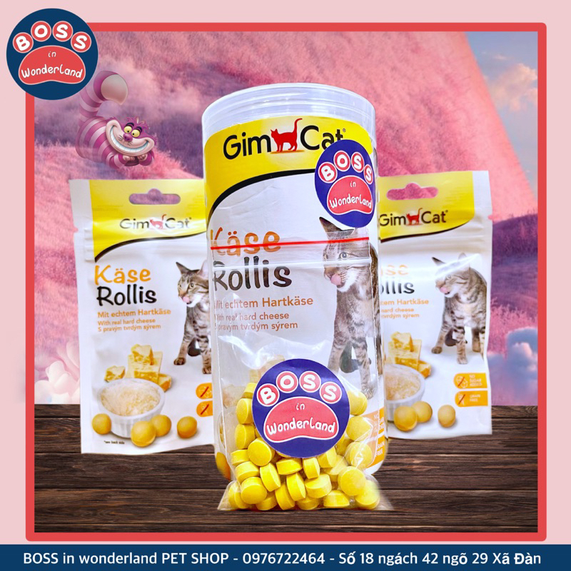 Viên cỏ tiêu búi lông  & viên phomai trứng cho thú cưng Gimcat