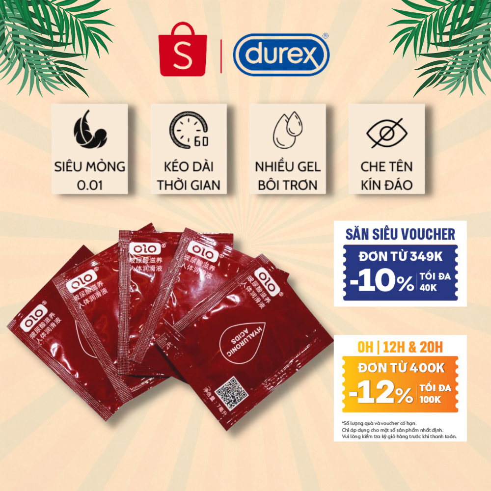 Gel bôi trơn gốc nước dạng gói - Shop bao cao su Durex