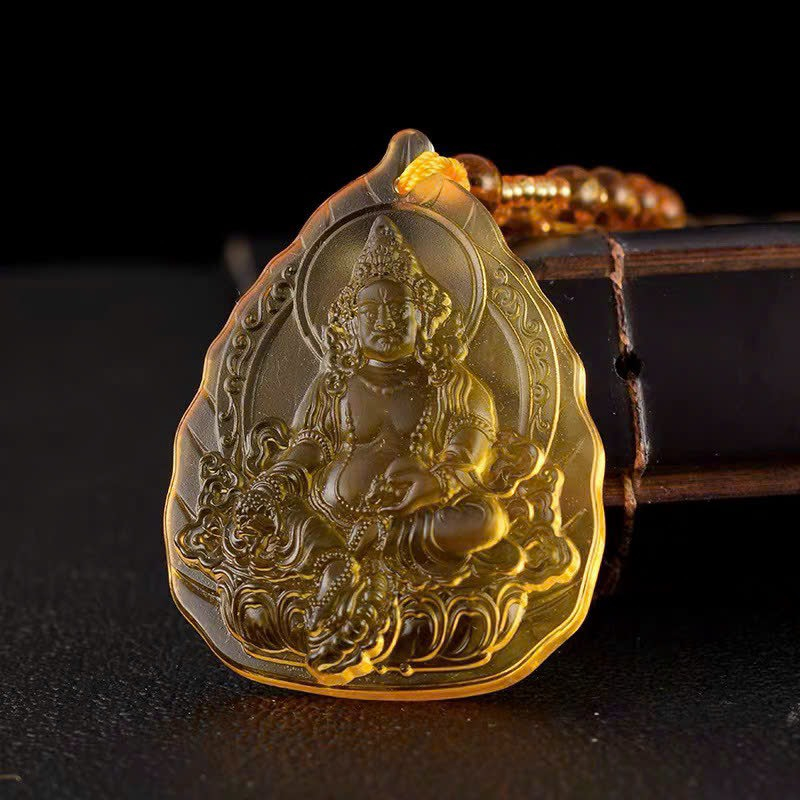 Mặt Dây Hoàng Thần Tài Resin Đá Vàng
