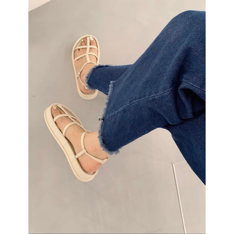 Sandal giọ đế kếp phong cách Hàn Quốc form to lùi 1 size