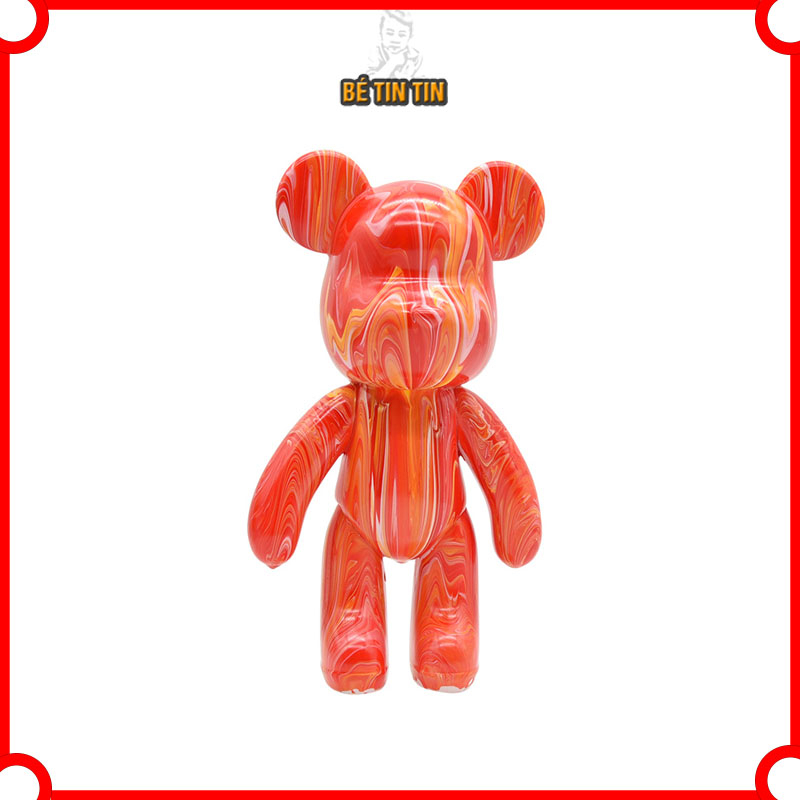 Set DIY đổ màu Acrylic pouring gấu bạo lực Bearbrick tự làm móc chìa khóa thủ công handmade quà tặng cho người yêu