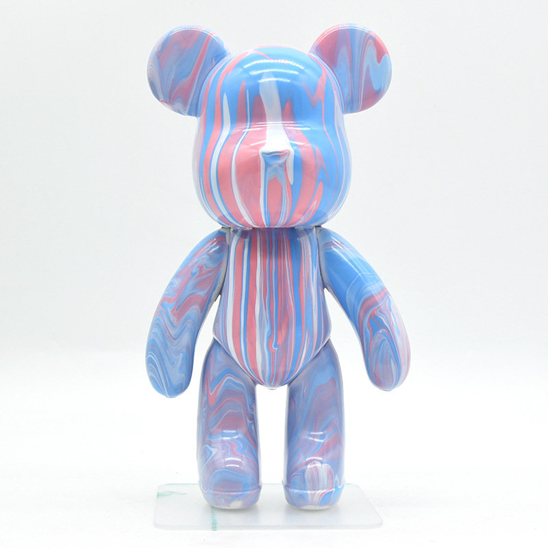 Set DIY đổ màu Acrylic pouring gấu bạo lực Bearbrick tự làm móc chìa khóa thủ công handmade quà tặng cho người yêu