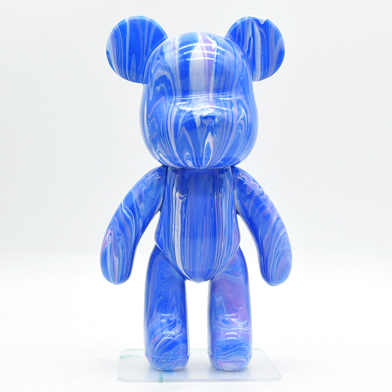Set DIY đổ màu Acrylic pouring gấu bạo lực Bearbrick tự làm móc chìa khóa thủ công handmade quà tặng cho người yêu