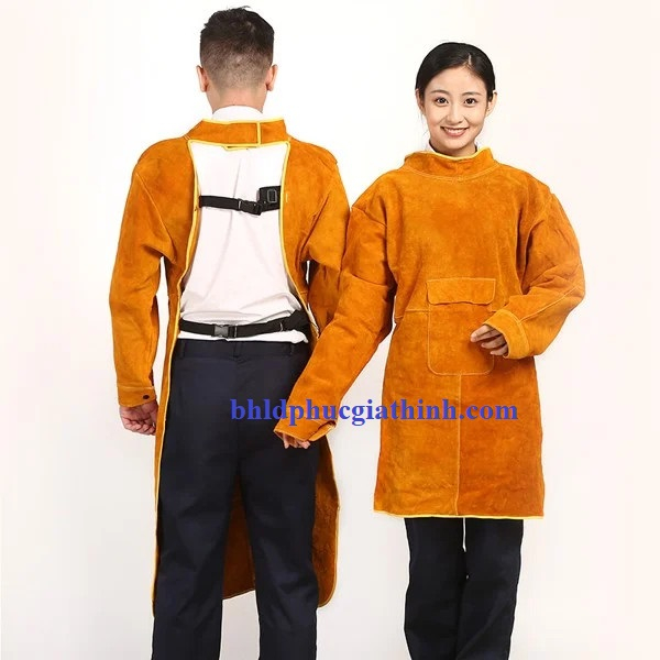 Áo da bò dùng cho thợ hàn, cơ khí
