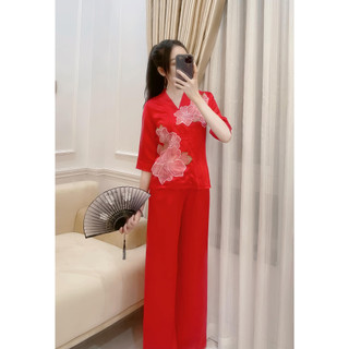 Đồ lam đi chùa vải lụa satin cao cấp mã d01 (sale)