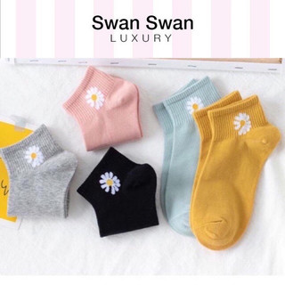 Vớ tất cute loại ngắn in hình hoa cúc 1 đôi