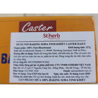 (hộp 227g) MUỐI NỞ TINH KHIẾT (muối nổi) CASTER Multi Purpose Baking Soda