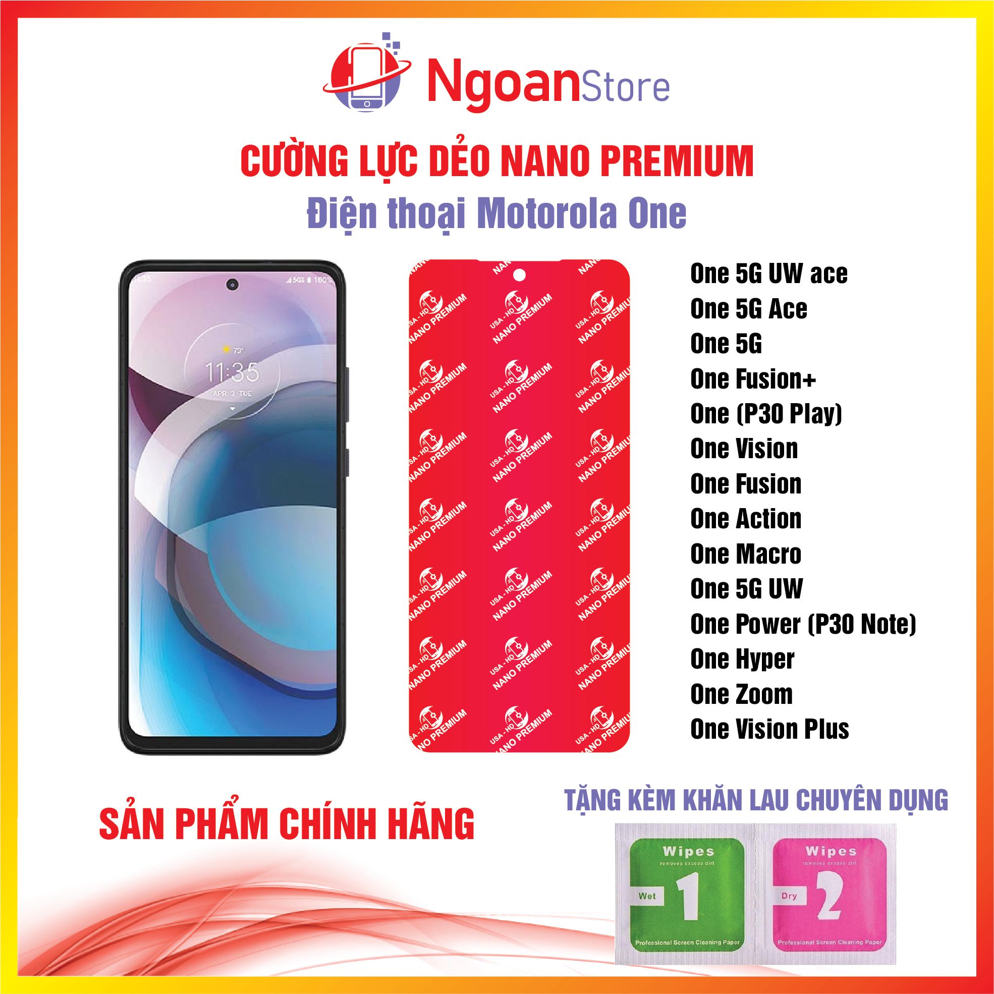 Cường lực dẻo Nano cho Motorola One 5G UW ace One 5G Ace One 5G One Fusion+ One (P30 Play) One Visio