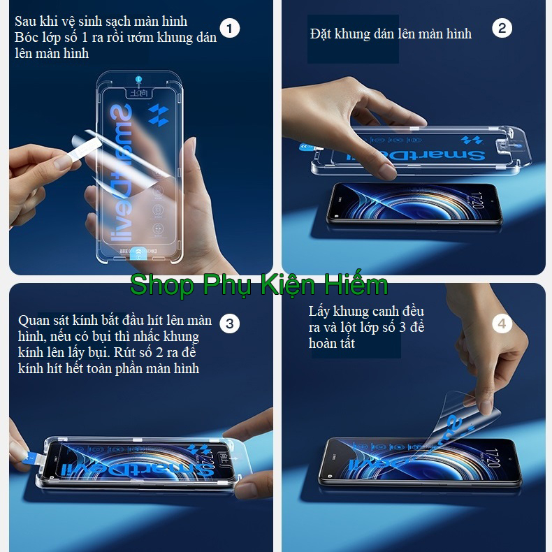 Bộ 2 kính cường lực Smart Devil cho Redmi K50 Ultra - K50 Pro - K50 - K40S - 12T - 12T Pro kèm khung dán