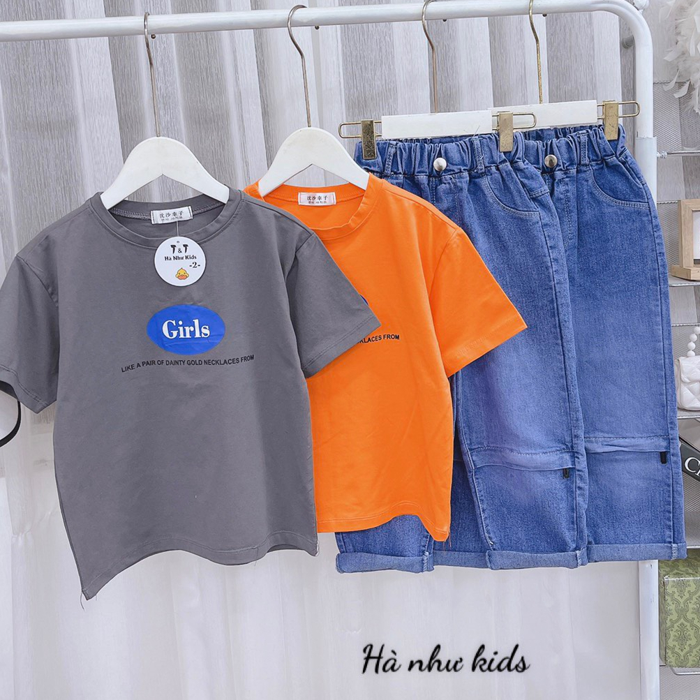 Sét bộ nữ Girls quần bò cao cấp (18-27kg)