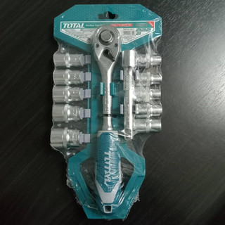 ĐỒ NGHỀ TOTAL Bộ 12 cái socket  (1/2 inch) & cần 2 chiều THT141121