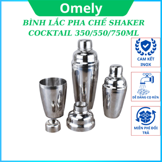 Bình lắc inox pha chế, cocktail, shaker, dụng cụ pha trà sữa, shochu, quầy bar