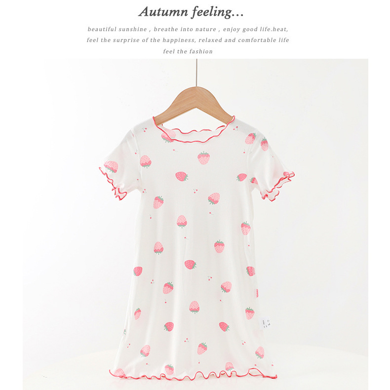 Váy cho bé gái chất vải thun co giãn mềm mịn thoáng mát. Váy bé gái dáng xuông mặc ở nhà siêu thấm hút-BKKIDS