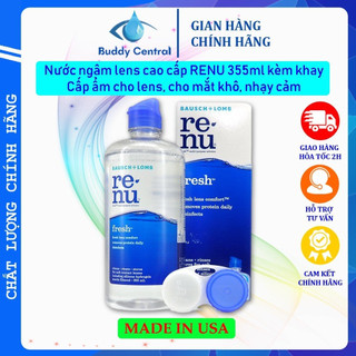 Nước ngâm lens Renu 355ml - Nước ngâm kính áp tròng Renu - Renu solution - Buddy Central