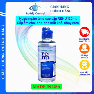 Nước ngâm lens Renu 120ml - Nước ngâm kính áp tròng Renu - Renu solution - Buddy Central