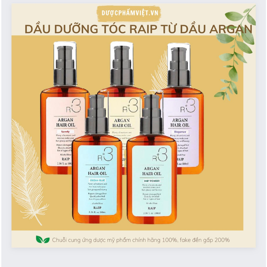 Dầu Dưỡng Tóc Argan Raip R3 Argan Hair Oil - Dược Phẩm Việt
