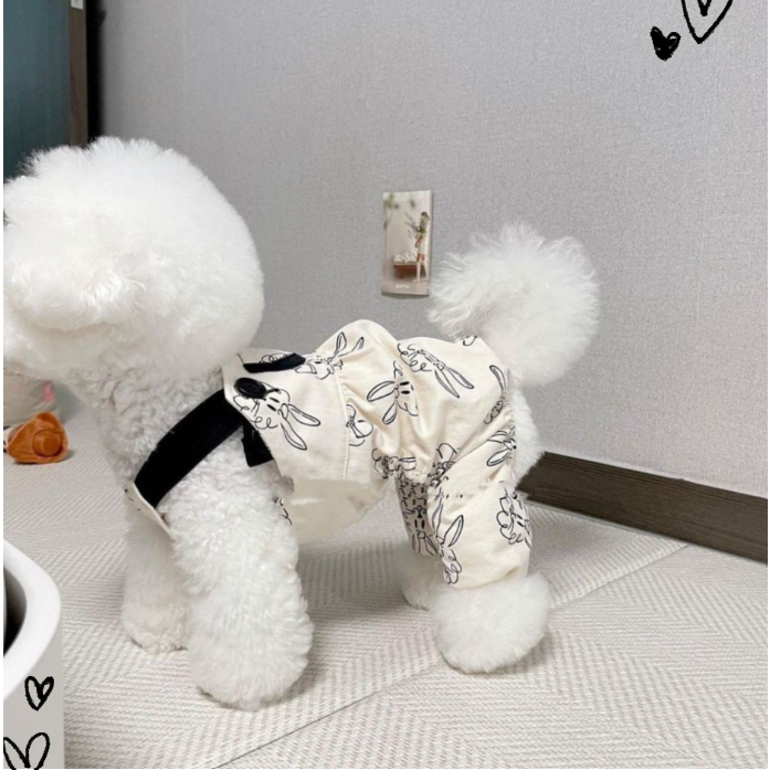 SET JUM VÀ VÁY YẾM CẶP ĐÔI THỎ CUTE MÁT MẺ MÙA HÈ CHO THÚ CƯNG