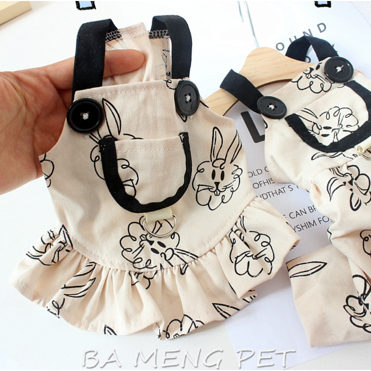 SET JUM VÀ VÁY YẾM CẶP ĐÔI THỎ CUTE MÁT MẺ MÙA HÈ CHO THÚ CƯNG