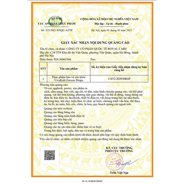 Sắt công nghệ mới Liposome VivaKids Ferosis 30ml mùi vị thơm ngon cho trẻ