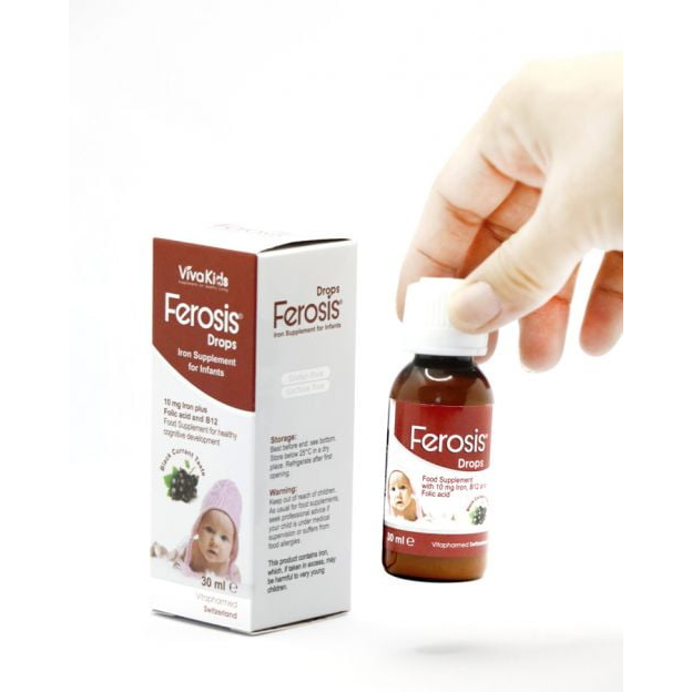 Sắt công nghệ mới Liposome VivaKids Ferosis 30ml mùi vị thơm ngon cho trẻ