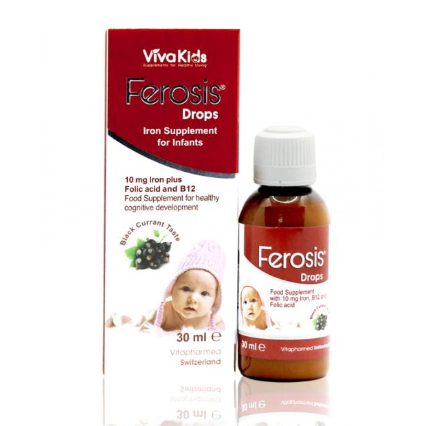 Sắt công nghệ mới Liposome VivaKids Ferosis 30ml mùi vị thơm ngon cho trẻ