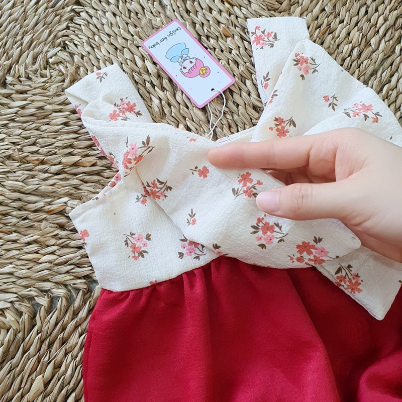 Bodysuit Nơ To Chất Đũi Xốp 𝐍𝐇𝐈́𝐌 𝐗𝐔̀ 𝐊𝐈𝐃𝐒 Cho Bé Gái Sơ Sinh, Đầy Tháng, Thôi Nôi, Sinh Nhật A473