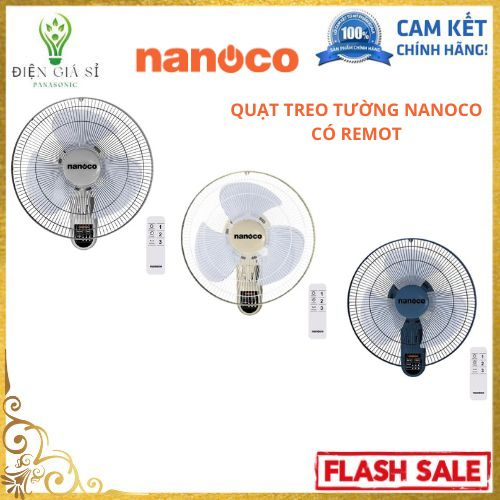 Quạt Treo Tường Có Remot(NWF1612RC) Chính Hãng Nanoco