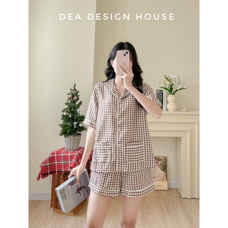 Pyjama bận nhà nữ phong cách Hàn Quốc DeA Design House_Đồ bận nhà dáng rộng thoải mái