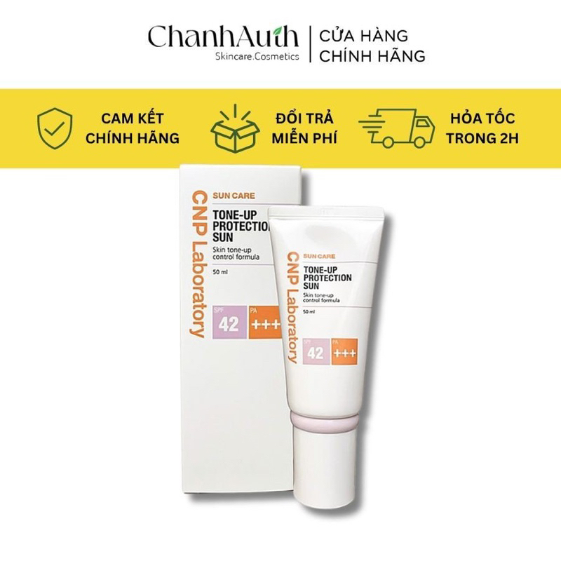 Kem Chống Nắng Nâng Tone Cnp Laboratory Kiềm Dầu Không Bết Dính Trắng Hồng Tự Nhiên 50ml Spf42/pa+++