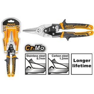 Kéo cắt tole hướng thẳng thép cr-mo ingco htsn2610s