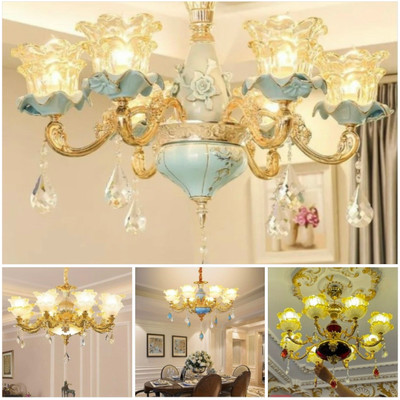 Đèn chùm MONSKY ZUMAN 8 tay trang trí nội thất sang trọng, hiện đại - kèm bóng LED chuyên dụng.