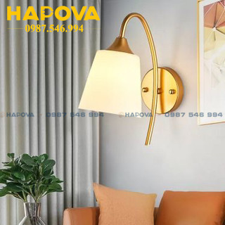 Đèn tường phòng ngủ, treo tường hapova shorty 0840+ tặng kèm bóng led as vàng