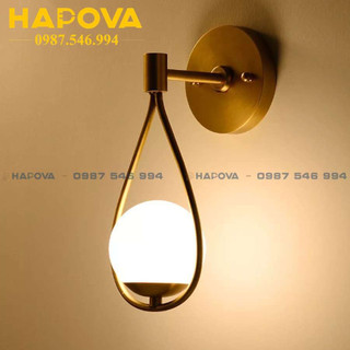 Đèn tường phòng ngủ giọt nước HAPOVA ANDRE 1253 - Kèm bóng LED AS vàng