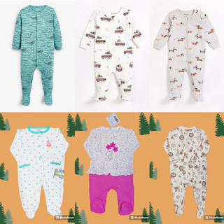 Bộ liền thân cotton xuất dư cho bé ❤️ Sleepsuit Body sleep ❤️ body bộ liền tất ngủ