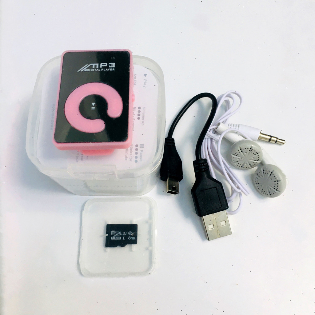 Máy nghe nhạc mp3 di động bỏ túi có hộp kèm tai nghe