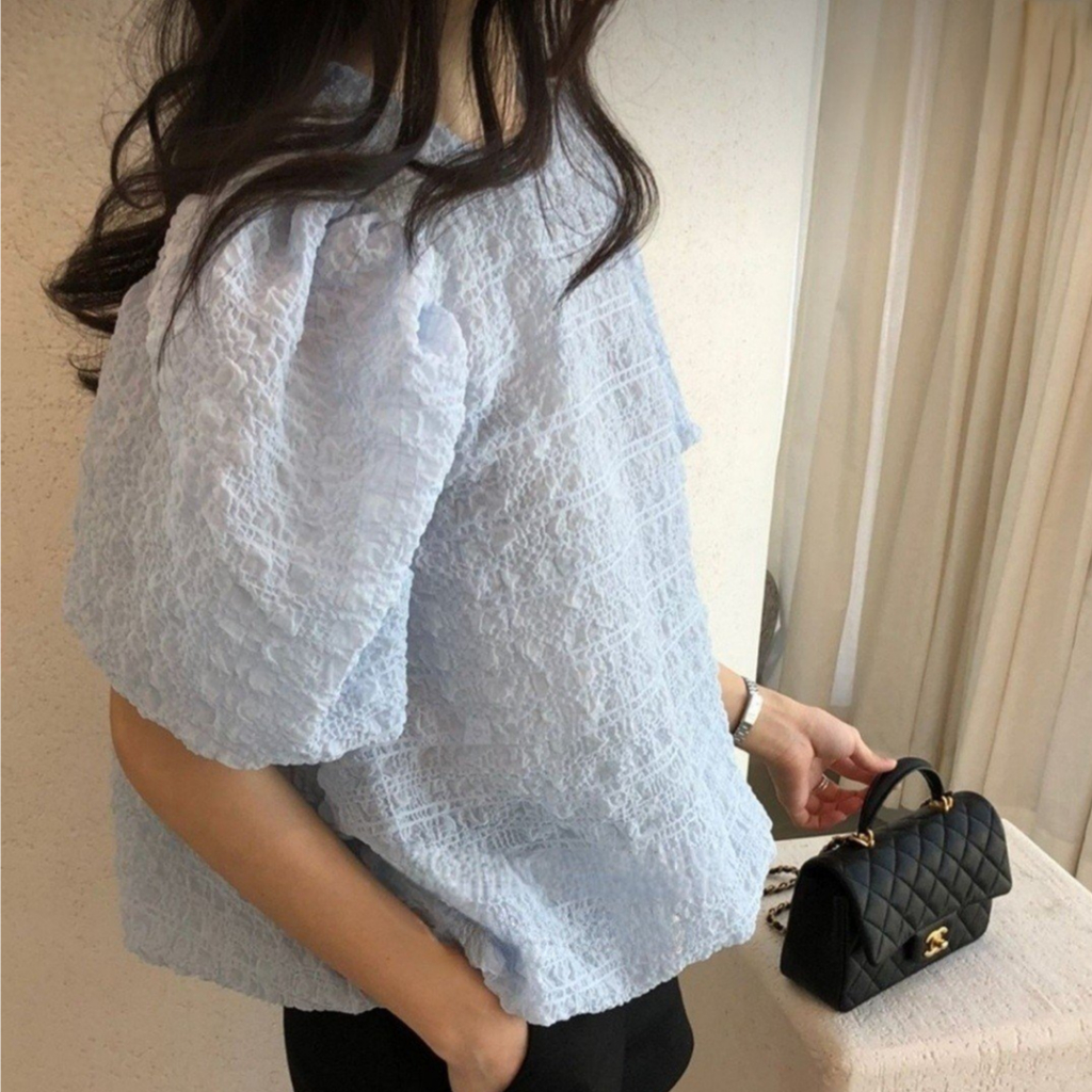 Áo kiểu dáng phồng thiết kế đơn giản phong cách Hàn Quốc (Made in Korea)