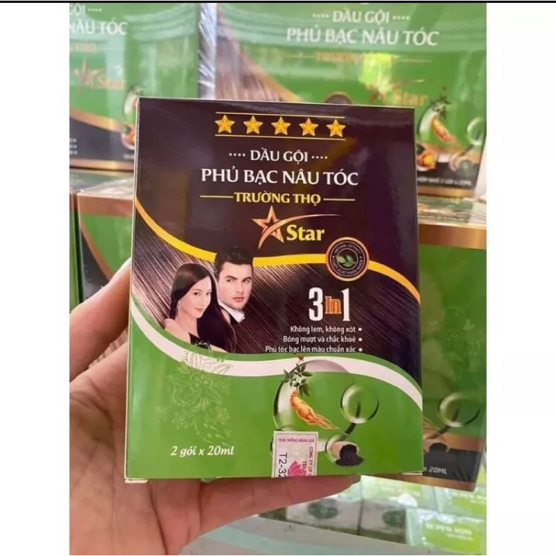 Gói dầu gội phủ bạc Dạ Thảo Liên 2 màu đen-nâu