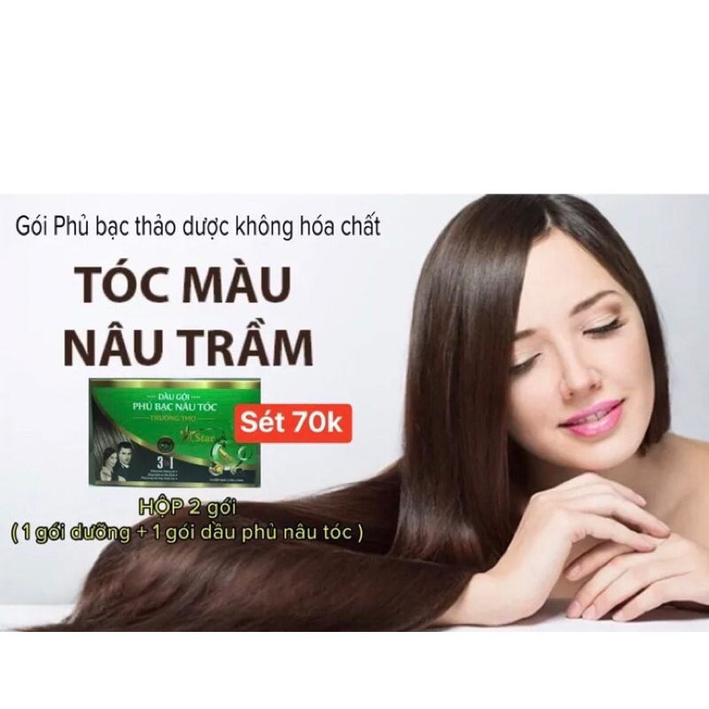 Gói dầu gội phủ bạc Dạ Thảo Liên 2 màu đen-nâu
