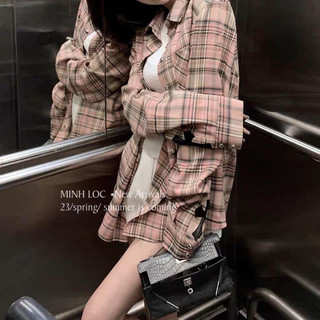 Sơ mi kẻ Chome đáp tay