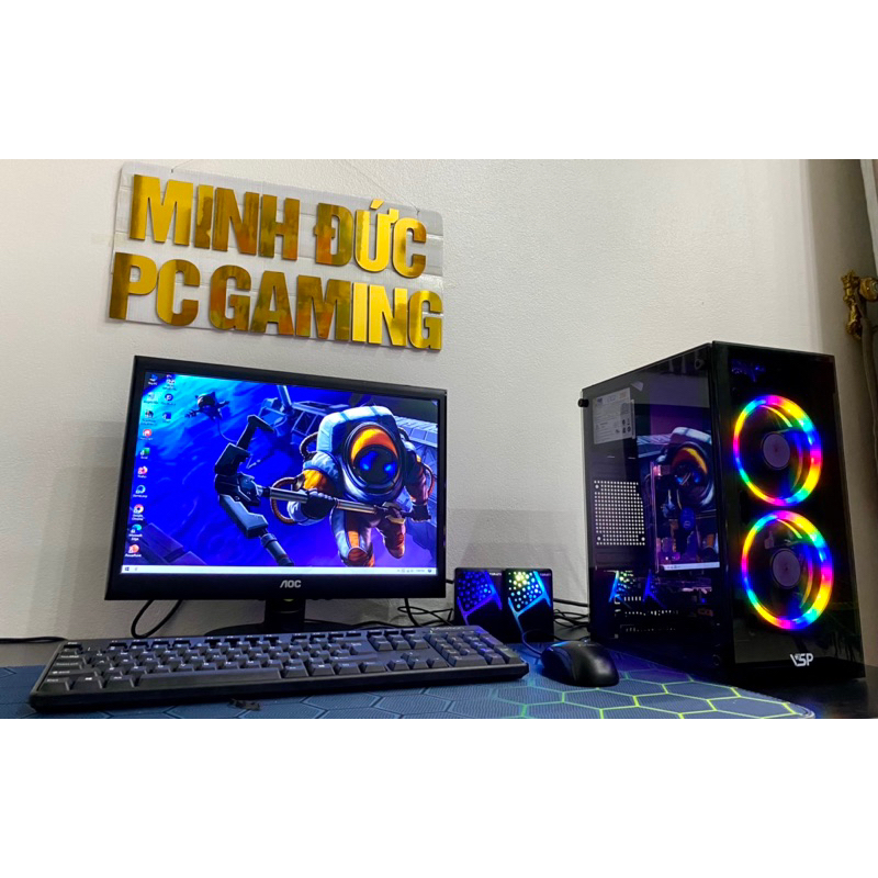 Bộ Pc Gaming vỏ LED giá rẻ I3 chơi game Liên Minh,FIFA, Đột Kích ,Free Fire ,PUPG Mobile, GTA ,Pc gaming full bộ