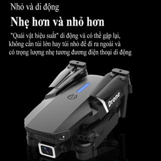 ⚡🚚Flycam E88 4k 2 Camera Tặng Kèm Pin Dự Phòng, Flycam Mini, Máy Bay điều Khiển Từ xa Cho Người Mới Tập Chơi, Lộn 360 Độ