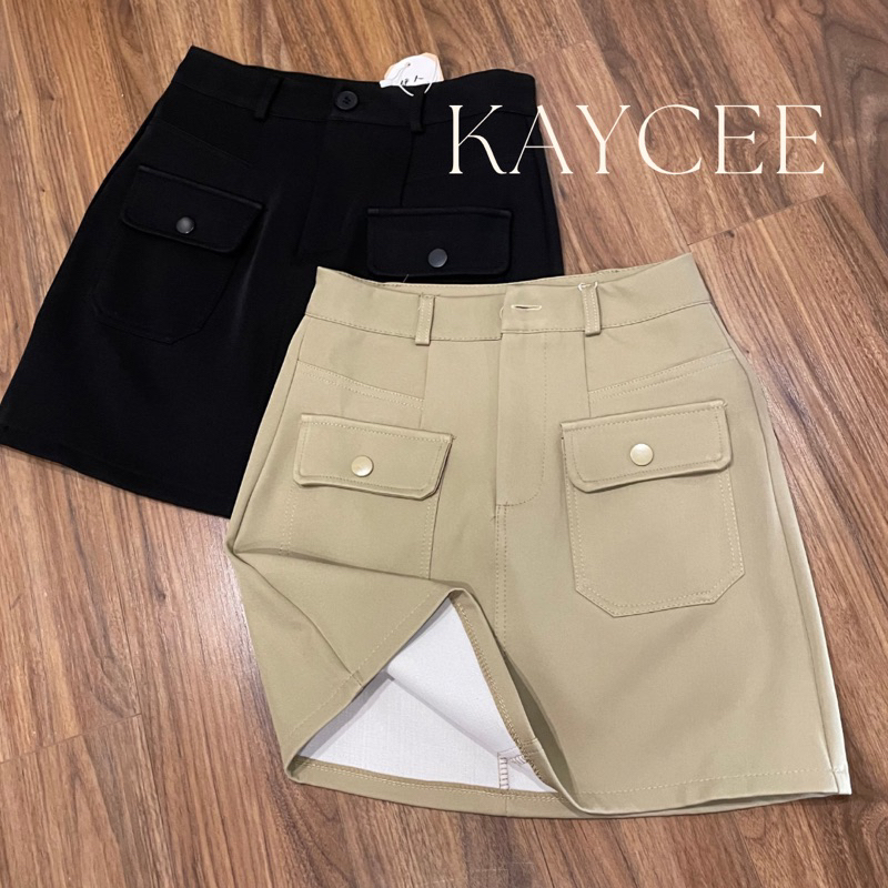 BECKY SKIRT - Chân váy ngắn kaki túi hộp hàng loại 1 giá tốt