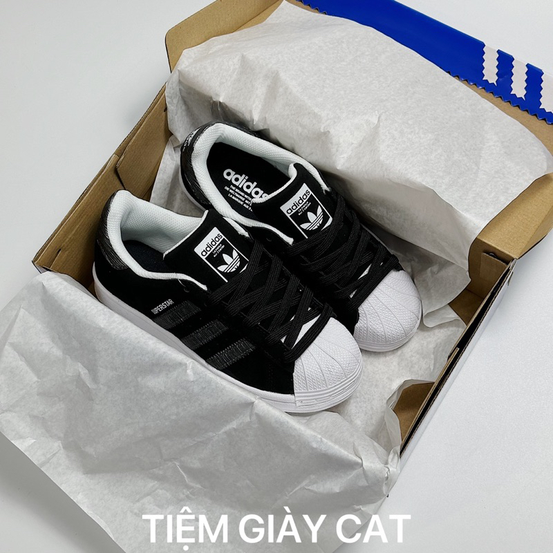 GIÀY THỂ THAO ÀDIDAS SUPERSTAR ĐEN BẠC FULL BOX TẶNG HỘP BVE
