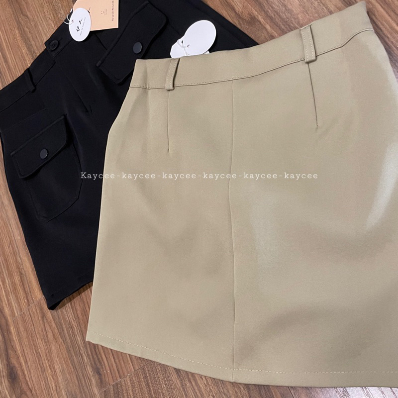 BECKY SKIRT - Chân váy ngắn kaki túi hộp hàng loại 1 giá tốt